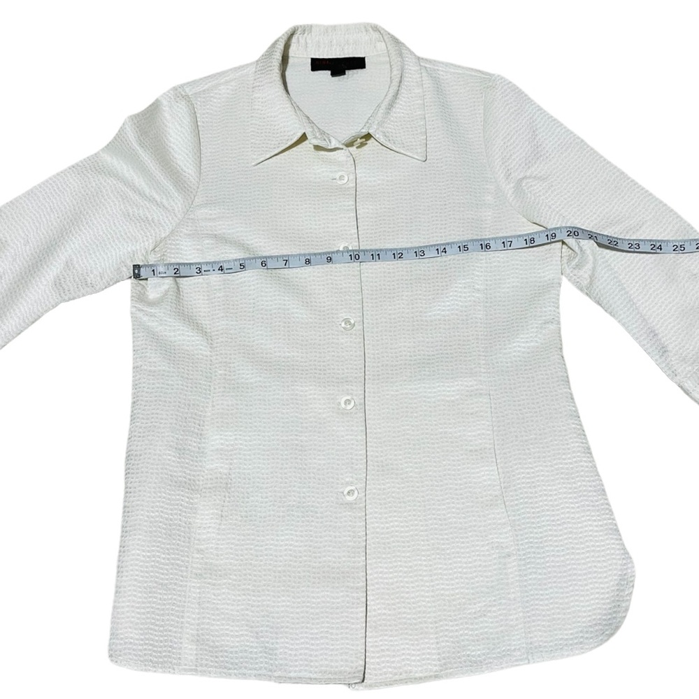 Nina Mclemore White Satin Jacket Size 8 - Picture 4 of 11